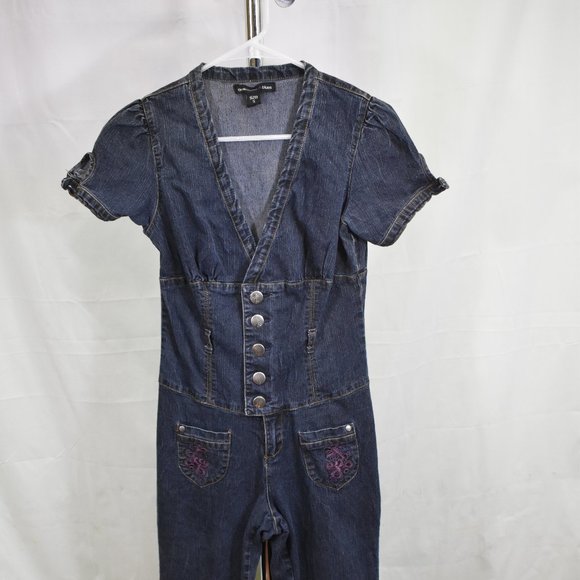 Americana Blues Denim Jumpsuit Size 5 - Picture 1 of 16